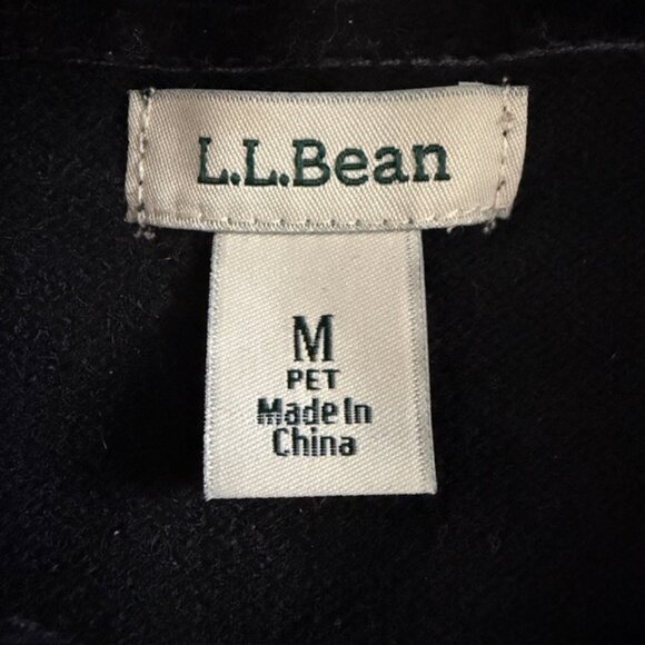 LL Bean 100% Cashmere Black Cowl Turtleneck Sweater Medium - Picture 10 of 11